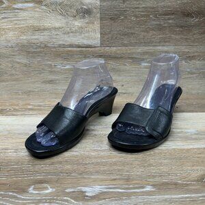 Bandolino Black Heeled Slip on Sandal Women's Size 7.5